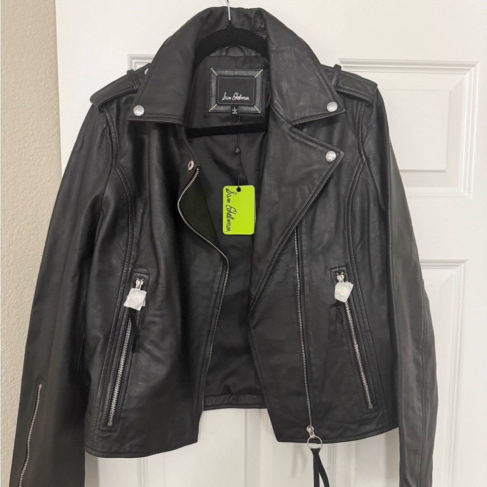 Black leather jacket Sam Edelman NWT
